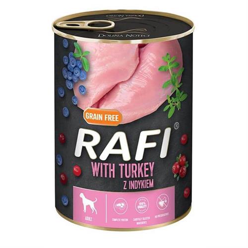 RAFI Adult vådfoder m. kalkun, blåbær og paté | 400g