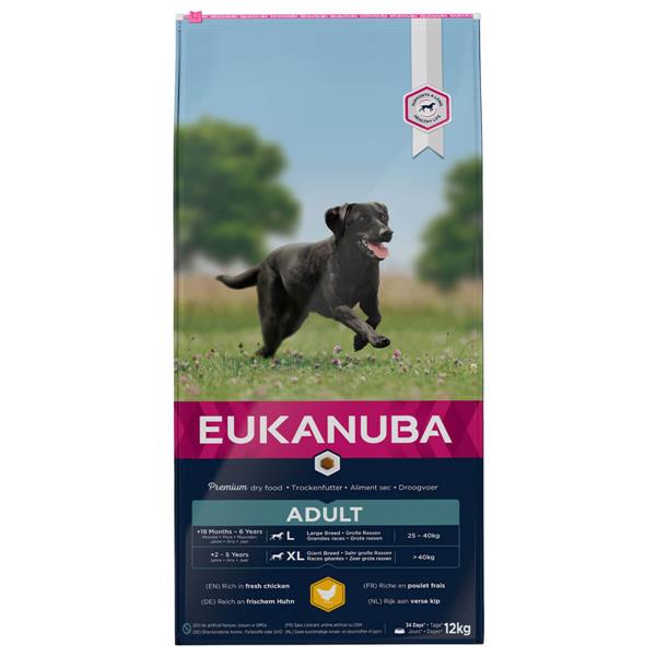 Eukanuba Adult m. kylling | Stor hund 12kg