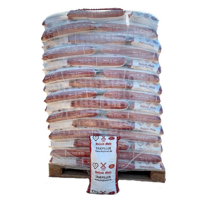 Premium Træpiller 6mm i 10kg sække, 900kg pr. palle | Frit leveret