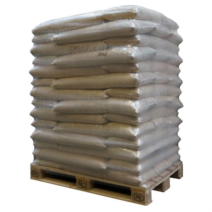 Højlund Træpillestrø smuld i 12,5kg sække, 700kg pr. palle | Frit leveret