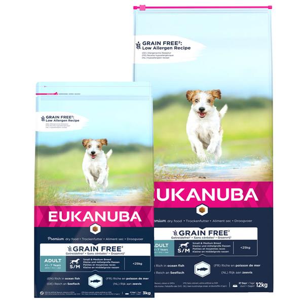 01 V 1224213 01 Eukanuba Adult kornfri havfisk
