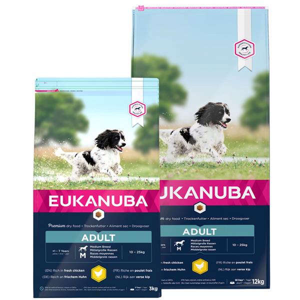 Eukanuba Adult m. kylling | Medium hund
