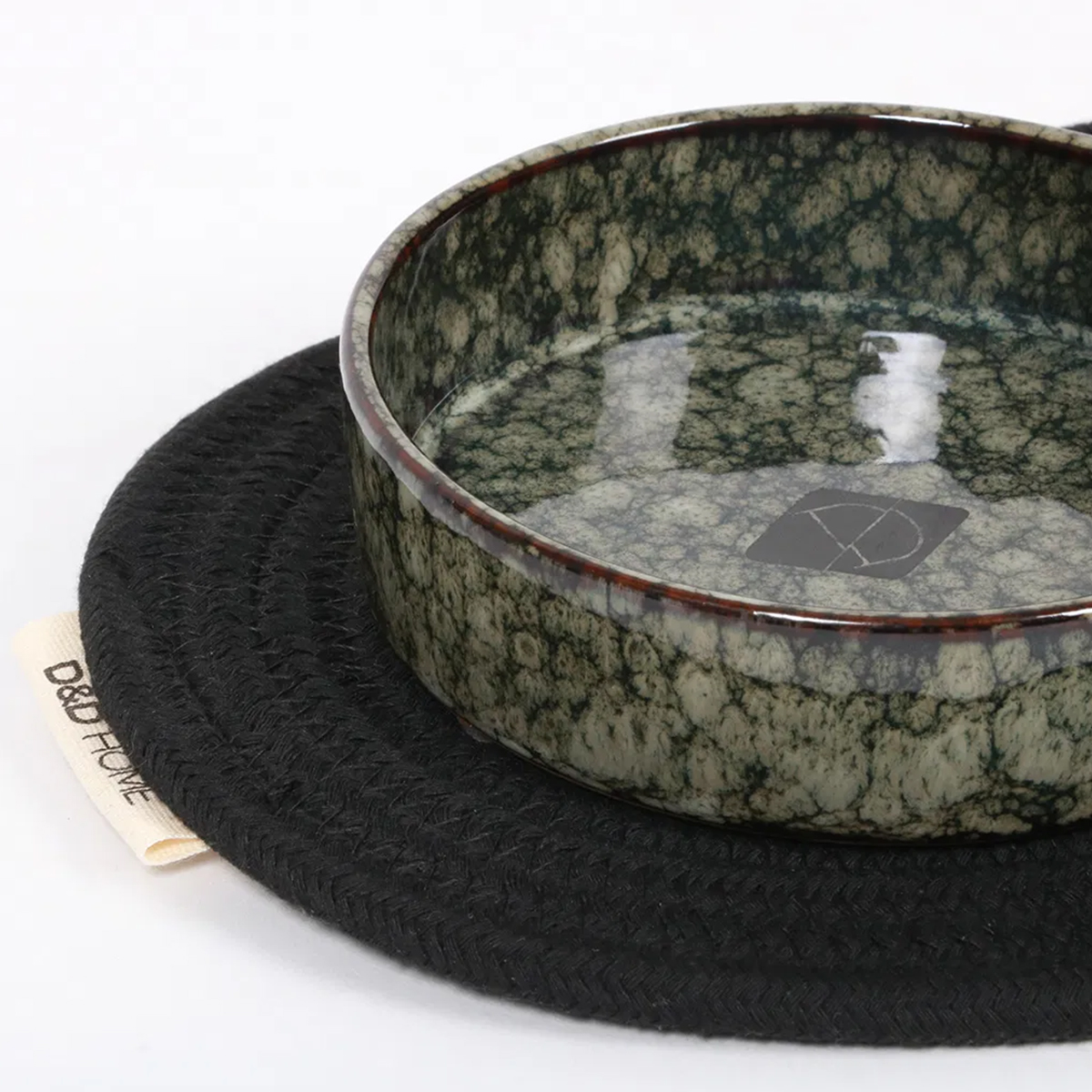 Jasper keramik hundeskaal green marble 01