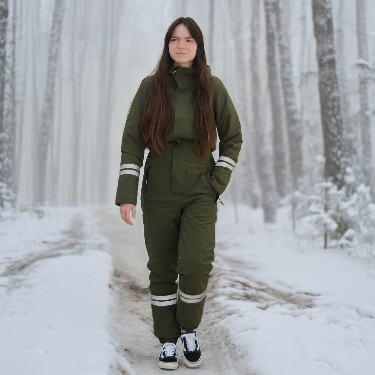 Vinterdragt dame groen 01